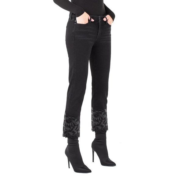 Liverpool Kayden Floral Embroidered Cropped Jeans - Picture 2 of 9